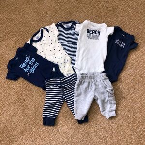 Newborn Blue outfits lot